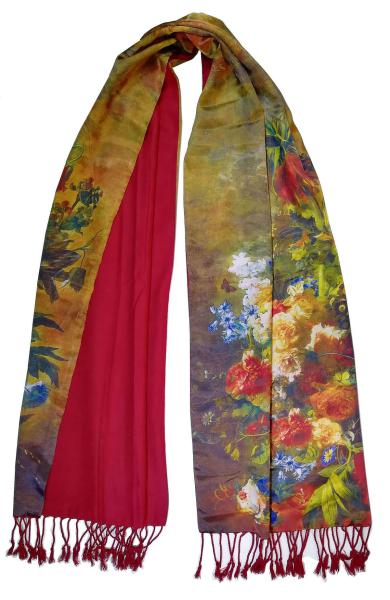 Lady Shawl Scarf 100% Silk 2-Layers